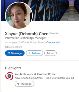 fake linkedin profile