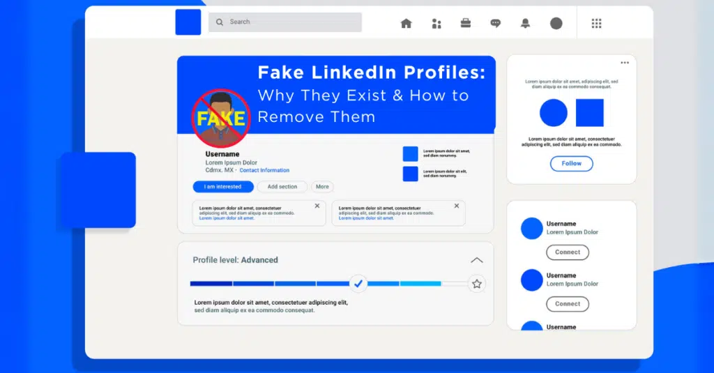 fake phony linkedin profile layout